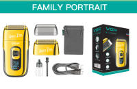 VGR Trimmer De Barba Profesional Afeitadora Eléctrica Portátil Máquina De Afeitar Recipiente Para Hombres V-332 Con Recipiente De Afeitar Rápido Y Seco Indicación De Carga Tiempo De Afeitar De 120 Minutos - details 8
