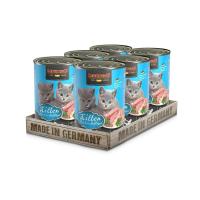 LEONARDO KITTEN - Pack de 6 latas de alimento húmedo para gatitos cachorros con carne fresca, rico en ave - details 0