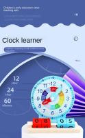 Juego De Actividades Para Reloj De Enseñanza Montessori Juguetes Educativos Para Niños Ayudan a Aprender a Decir La Hora Juguetes De Aprendizaje Para Niños De Preescolar - details 0