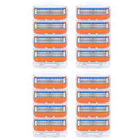 Afeitadora manual de cinco capas para hombre, color naranja, haz afilado de 5 capas, cabezal de 5 hojas - details 1