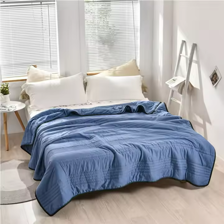 Edredón De Verano Para Cualquier Edad Ropa De Cama Con Pesado Para Dormir Aire Acondicionado Moderno De Poliéster 100% Portátil Para Parejas Y Niños - 1