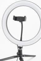 Trípode Jocca con anillo de luz LED para fotografía y video profesional gracias a los 10 niveles de intensidad, los 3 tonos de luz diferentes, la rotación de 360 grados y a que funciona por cable USB con mando - details 2