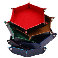 Caja De Dados Plegable En PU Cuero Hexagonal Para Juegos De Mesa RPG DnD 12 Colores Adecuada Para Juguetes De Tablero Y Juegos De Cartas - details 3