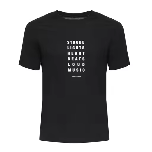ARMANI EXCHANGE — Cod. 6KZTHA  Camiseta, hombre, cuello redondo, manga corta, solo color, logotipo impreso - 1