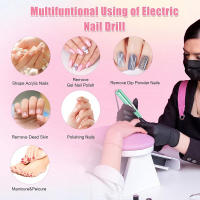 Taladro De Uñas Profesional 45000RPM Con Modo Pausa Máquina De Manicura Eléctrica Para Esmalte De Gel Y Salón De Belleza Accesorios De Taladro De Uñas - details 5