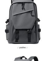 Mochila impermeable de poliéster para hombre, morral sencillo de 15 pulgadas, de Color sólido, a la moda, para ordenador de estudiante y pareja - details 23