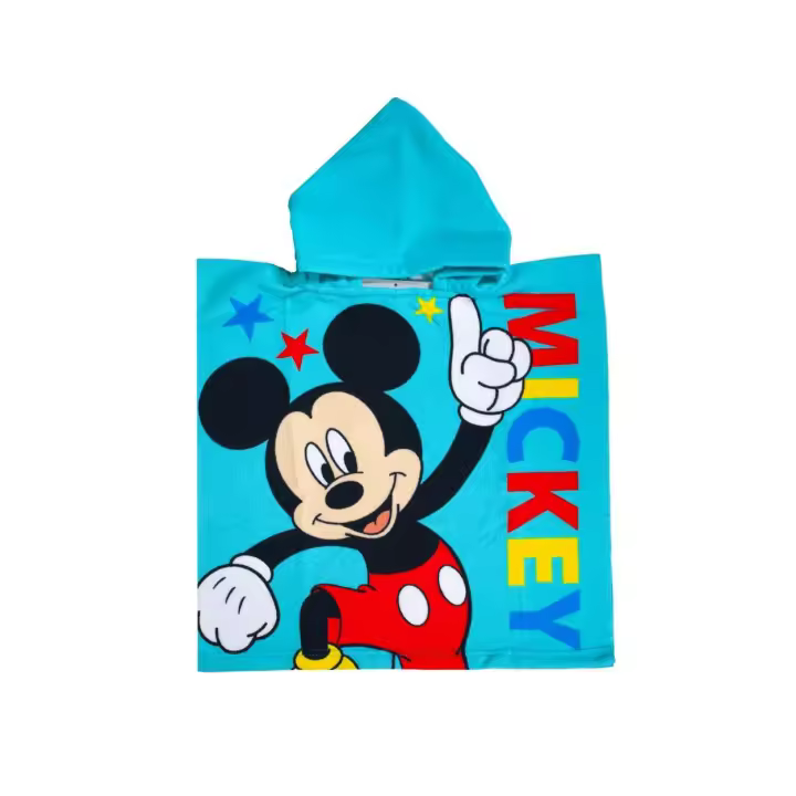 SUN & SURF Toalla de playa Infantil MICKEY Licencia Disney Original, Microfibra Rizo, Suave y Absorbente, Ideal para Piscina, Playa o Campo - 1