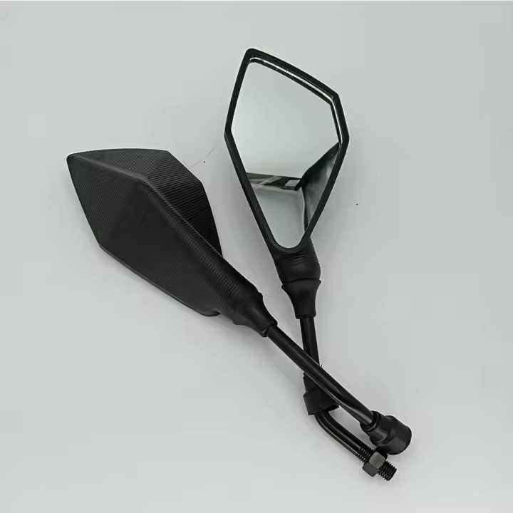 Espejo Convexo Universal Para Motocicleta Scooter E-Bike Aluminio Barra Final De Manillar Espejos Retrovisores Traseros 10mm - 1
