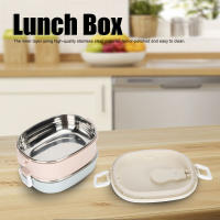 Caja De Almuerzo Portátil De Acero Inoxidable Para Estudiantes Y Trabajo Contenedor De Alimentos Con Utensilios De Cocina Resistentes Al Agua Caliente - details 2