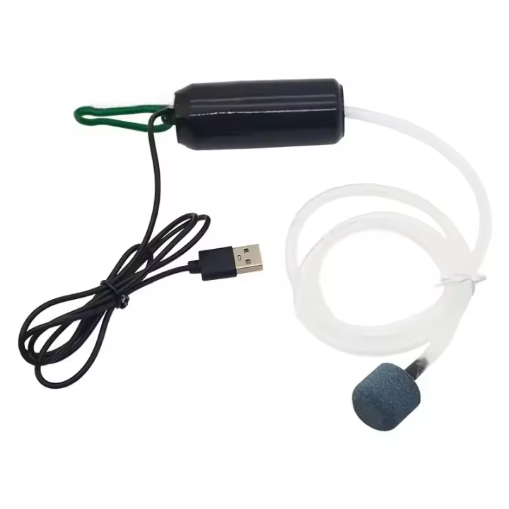 Bomba De Aire USB Para Acuario Silenciosa Mini Portátil Oxigenadora Aerator Para Tanque De Peces Material Plástico 5v - 1