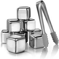 Juego De Cubos De Acero Inoxidable Reutilizable Para Enfriamiento De Vino Y Whiskey Herramienta De Barra Para Fiestas Eco-amigable Y De Alta Calidad - details 2