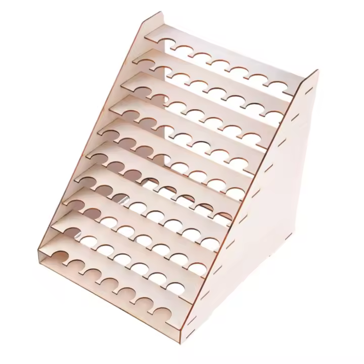 Soporte de Almacenamiento para Tatuaje en Madera Organizador de Botellas de Pintura y Brochas Herramienta de Microblading Epoxy Modelo #1 - 1