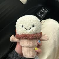 Muñeco De Peluche Conejo De Hielo En Color Crema De 17 Cm De Jelly Cat Juguete Interactivo Para Perros Y Gatos Decoración Suave Y Revestida Con Algodón PP Regalo Para Mascotas - details 0