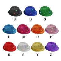Sombrero De Jazz LED Colorido Para Fiesta Carnaval Luz Encendida Sombrero De Linterna Para Adultos Hombre Mujer Sombrero De Fiesta De Glitter - details 9