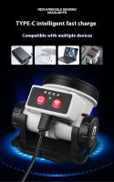 Linterna Frontal Para Pesca LED Recargable Con Sensor Función De Alta Y Baja Impermeable Lámpara De Mano De Alta Potencia - details 8