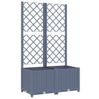 vidaXL Jardinera con enrejado PP 80x40x136 cm Color Gris oscuro,  Marrón,  Negro y mas - details 2