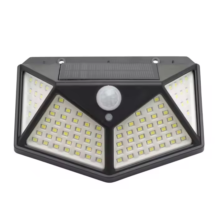 Aplique Solar Led Con Sensor De Luz y De Movimiento 270 Lumenes Ip4x Foco Led A Bateria, Foco Solar. - 1