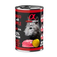 6 x 400 Gr perro enlatado -  Alpha Spirit Comida Húmeda de Cerdo con Manzana Amarilla para Perros - details 2