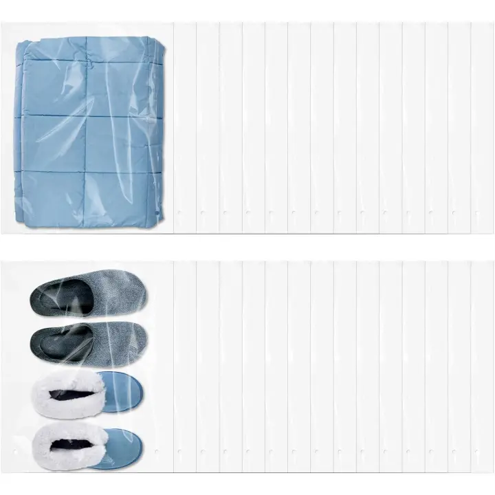 30 Piezas Bolsas Zip para Ropa, 50×60cm Bolsas Ziplock Grandes Transparentes, Plastico Bolsas Ropa Viaje, Bolsa de Almacenamiento, Reutilizables Bolsa Organizadoras para Ropa, Zapatos, Cosméticos - 1