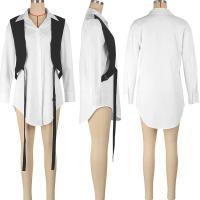 Vestido Blanco De Manga Larga Vintage Gótico Para Mujer Streetwear Ajuste Suave Fiesta Club Mini Vestido Cuello En V Botones - details 0
