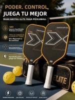 Pala De Pickleball De Titanio Con Cuatro Capas De Fibra De Carbono Y Núcleo De Cera De Azúcar Superficie De Tela Fresada Rugosa Para Mejor Agarre - details 1