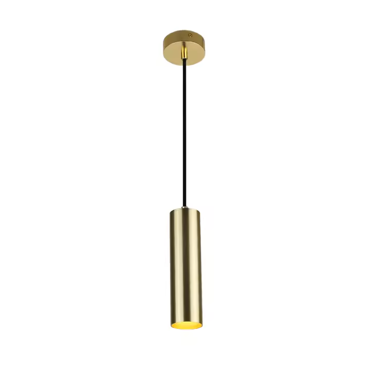 ALPINALUZ Lámpara Colgante de Techo Moderno Aluminio Negro Minimalista Tubo 20cm GU10 - 1