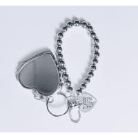 Llavero Estilo Y2K Con Forma De Corazón Y Espejo Accesorio Chic Y Moderno Para Bolso Material De Aleación De Zinc Unisex - details 4