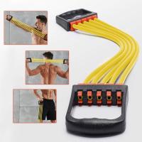 Chest Expander, Fitness Cable Exorcisor, Portable Chest Expander, 5 Detachable Elastic Tubes, Rope Tube Chest Exerciser, for Fitness Bodybuilg - details 3