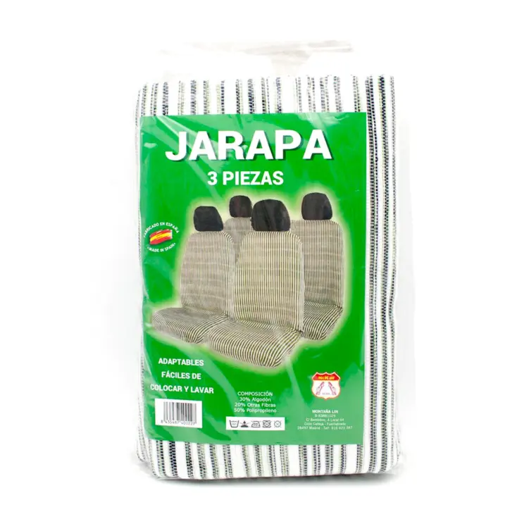 MOLCARAUTO Set de Jarapas , de 3 Piezas, Funda protectoras Automóvil Asiento Coche Harapas Juego Cubreasientos Universal, fundas de asiento coche - 1