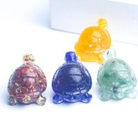 2PC Piedra De Cristal Natural Con Resina En Forma De Tortuga Pequeña Decoración De Escritorio Para Meditación Chakra Y Hechizos Regalo Para El Hogar - details 1