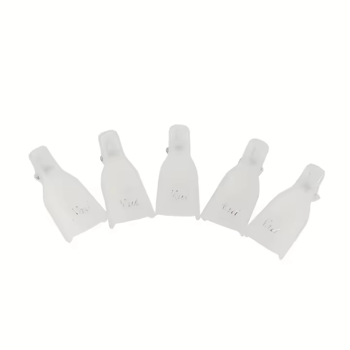  Herramientas De Uñas Clip Desengrasador De Uñas Reutilizable En Lote De 10 Piezas Multicolor Para Manicura Y Pedicura - 1