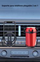 Soporte De Vaso Para Coche Multifuncional Con Soporte De Teléfono Y Café 360 Grados Giratorio Para Botella De Agua Y Refrescos Ventilador De Aire - details 1