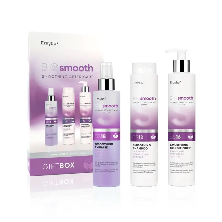 ERAYBA PACK BIOSMOOTH SHAMPOO 250ML - CONDITIONER 250ML - 2-PHASE CONDITIONER 200ML Abh/ Always beautiful hair - 1