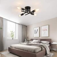Lámpara De Techo LED Retro Industrial En Hierro Forjado Negro/Oro Para Decoración Moderna De Sala De Estar Iluminación Doméstica - details 6
