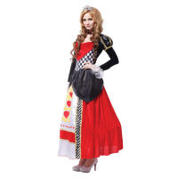Disfraz De Reina Roja De Alice En El País De Las Maravillas Para Mujer Ropa De Cosplay Sexy Real Traje De Fiesta De Halloween - details 3