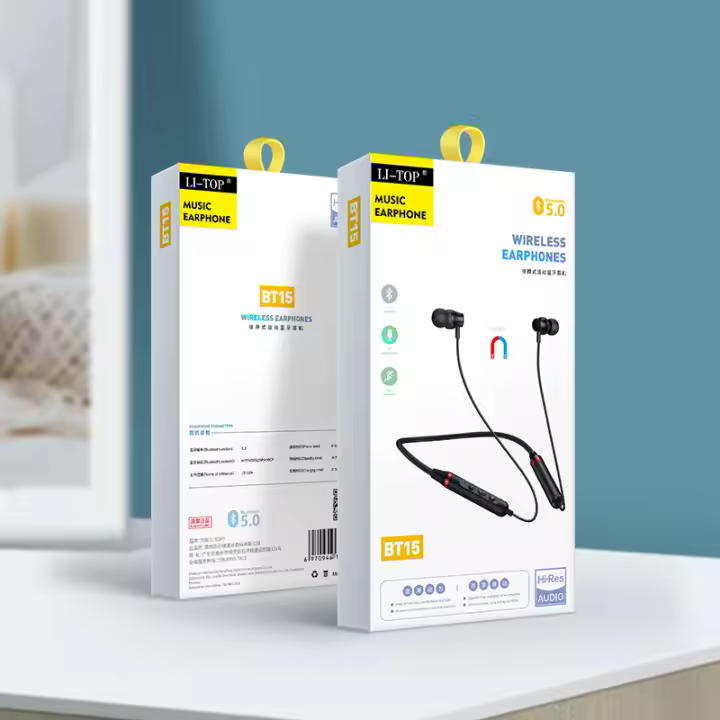 Auriculares Inalámbricos De Cuello Con Silicone Para Running Y Deportes Control De Música Y Llamadas Bluetooth Longitud De La Banda De Almacenamiento - 1