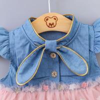 Vestido De Verano Para Niñas 0-3 Años Con Manga Volante Pequeño Y Lazo Estilo Cowgirl Polka Dot Colorido Vestido De Princesa Dulce - details 20
