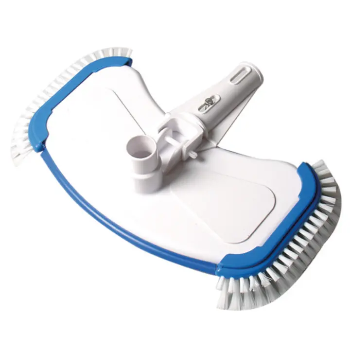 SIQUA Limpiafondos Flexible para Piscina – Con Ruedas y Lastres Interiores – 35 cm de Longitud – Conexión Ø38 mm – Cabezal Profesional para Limpieza de Piscinas - 1