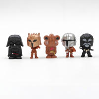 Juego De 16 Figuras Pequeñas Star Wars Mandalorian Anime Force Awakens Serie Negra Darth Vader Mini Juguetes Para Niños Regalo - details 4
