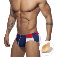 Shorts De Baño Para Hombres Sexy Estirado Talla Pequeña Traje De Baño Deportivo De Playa Verano Con Empuñadura Y Relleno Push-up Material Poliéster Spandex - details 9