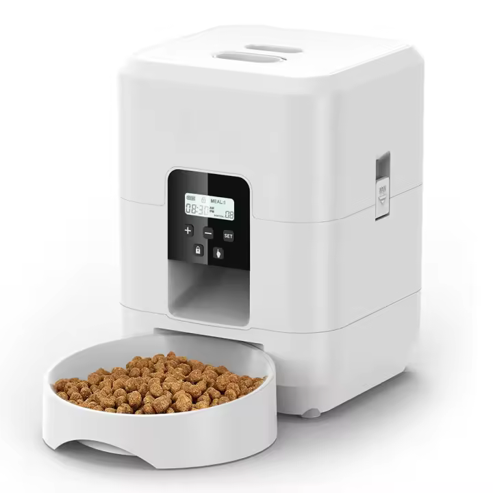 Dispensador Automático De Comida Para Mascotas 2L Para Gatos Y Perros Con Mediciones Regular Y Register Incluye Tazón De Comida - 1