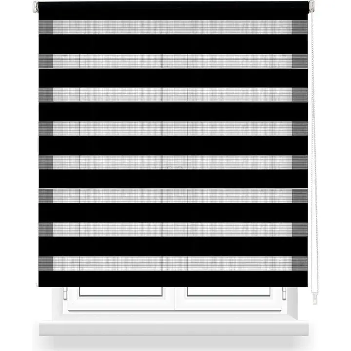 TODOBIEN STORE - Estor Enrollable de Doble Capa Día y Noche,Disponible en varios colores Blanco,Gris,Beige,Negro,Rosa,Granate,Marron.Disponible en varias medidas160x180cm,140x180cm,120x180cm,100 x 180 cm,80x180cm,60x180cm,45x180cm - 1