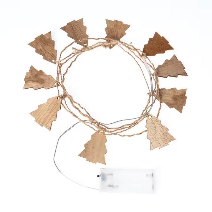 Ledkia Guirnalda de Luces LED Árbol Madera con Batería 2,2m 3000K Blanco Cálido - 1