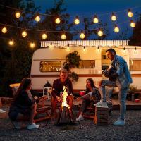 Guirnalda de luces para exteriores de 220 V, 15,2 m/50 pies G40 con 25 LED, guirnalda de luces para exteriores enchufable, impermeable, blanco cálido, 2700 K, adecuada para jardín, terraza, cafetería, fiesta de bodas - details 1