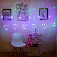 Guirnalda De Luces LED En Forma De Corazón Para Cortina 3.5M 220V/110V Decoración Para Fiesta De San Valentín Dormitorio Navidad Boda - details 10