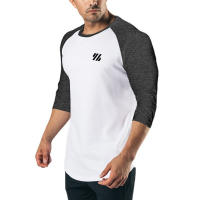Camisa De Algodón Para Hombre Con Manga Larga Tres Cuartos Cuello Redondo Estilo Fitness Color Contraste Sportswear Para Gimnasio Y Bodybuilding - details 9