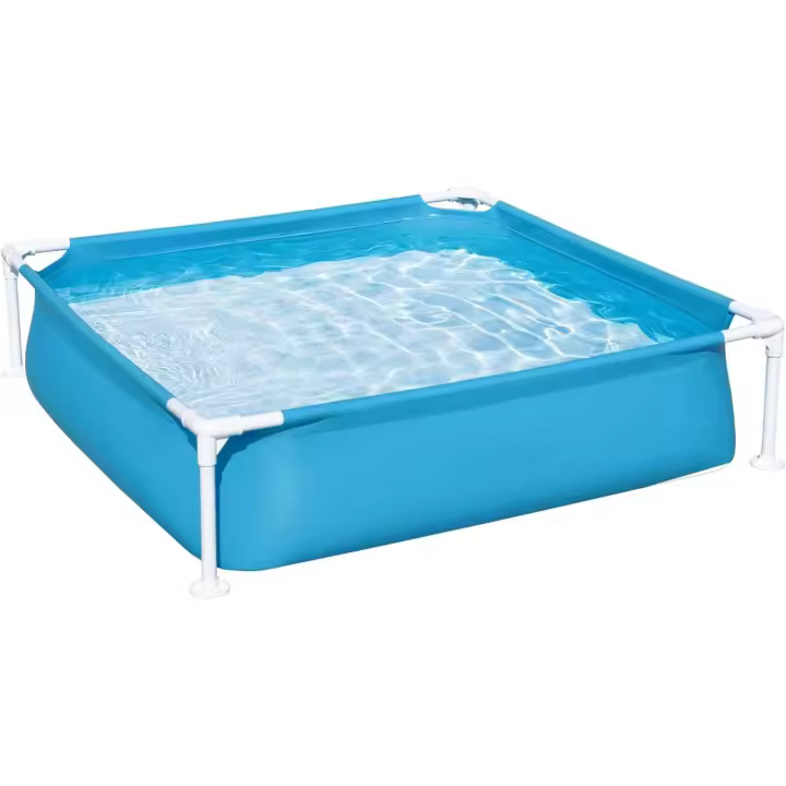 BESTWAY 56217 - Piscina Desmontable Tubular Infantil My First Frame Pools 122x122x30,5 cm Azul - 1