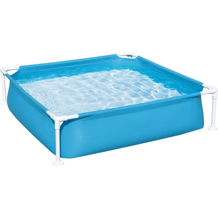 BESTWAY 56217 - Piscina Desmontable Tubular Infantil My First Frame Pools 122x122x30,5 cm Azul - 1