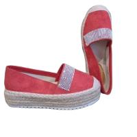 Alpargata Mujer Plataforma Plana Esparteña Suela Yute Amarillo Rojo Primavera Verano 2023 Zapato de Tela Cómodo - details 1