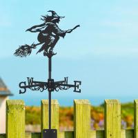 Weathervane De Metal Silueta Artística Decorativa Para Jardín Casa Granja Valla Puerta De Mascota Uso En Techo O Cerca - details 0